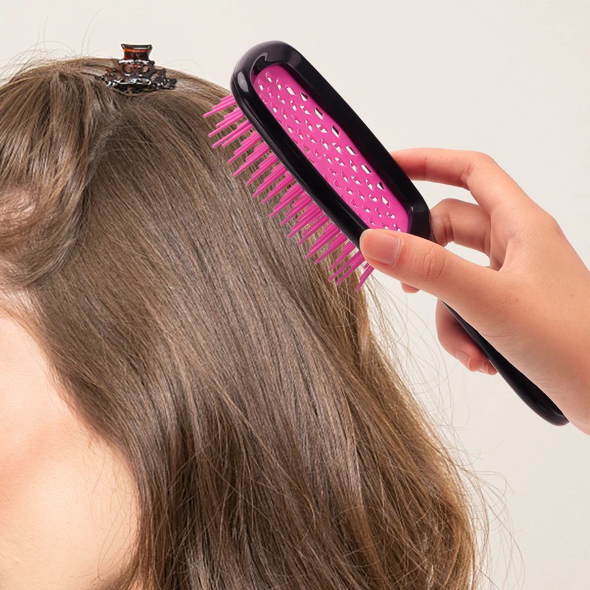 Air Cushion Comb for Tangled Hair - Anti-Static Hollow Wet and Curly Hair Brush for Barber Styling
